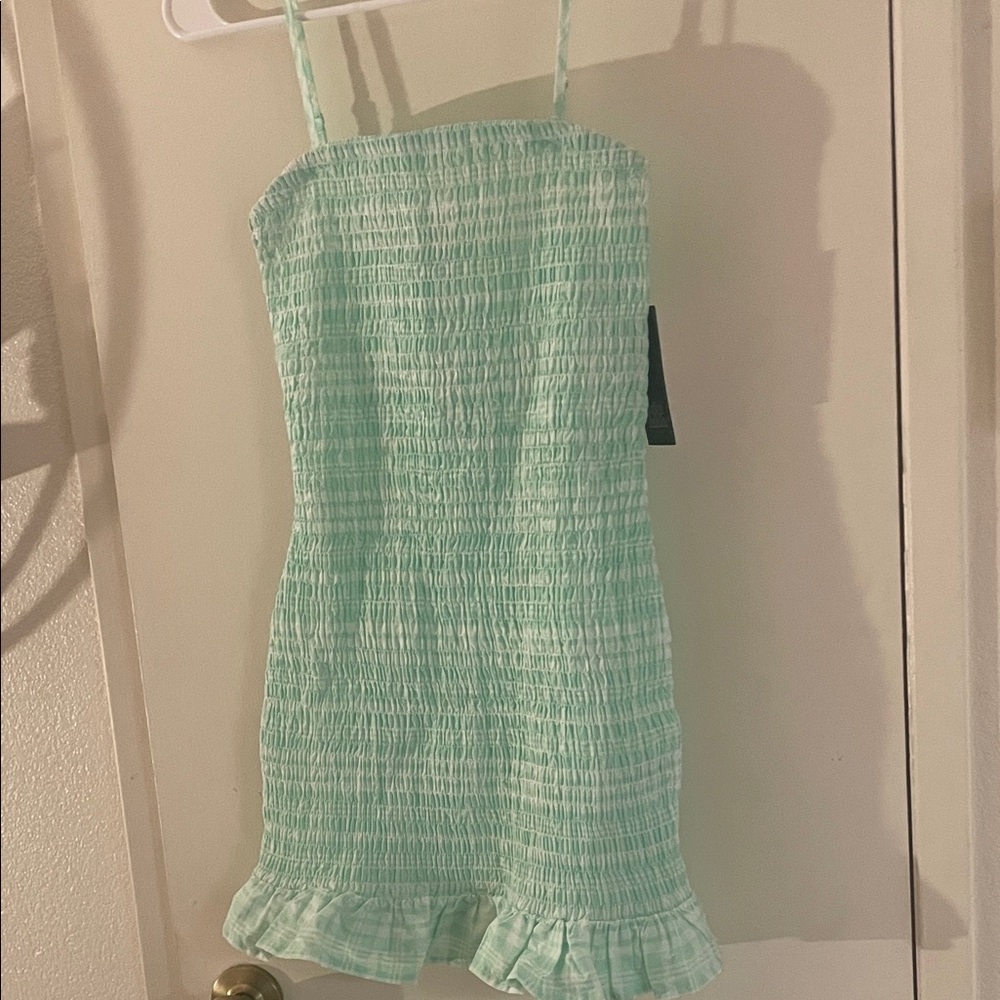 Light Green Smocked Dress by Wild Fable - Picture 2 of 9